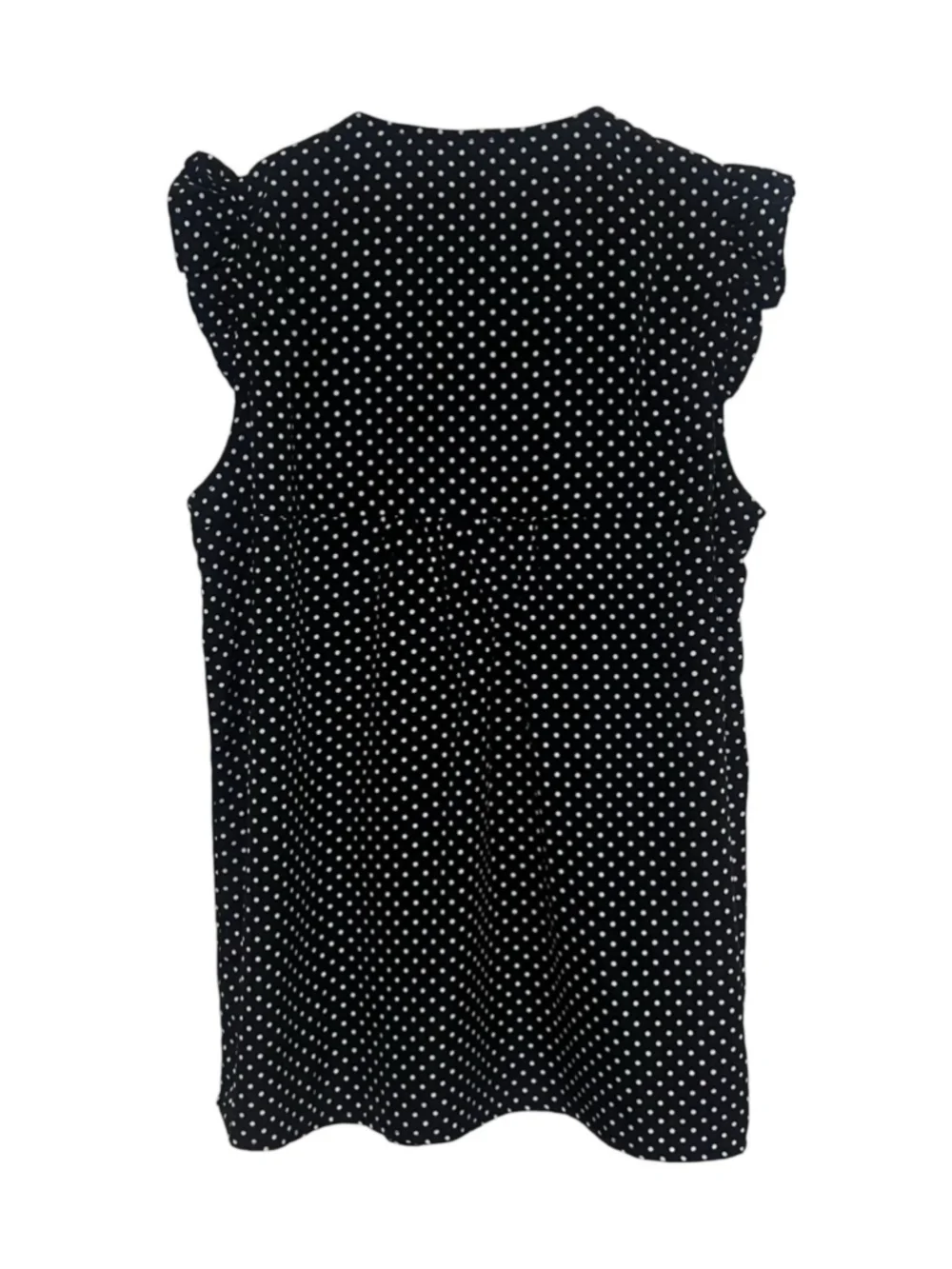 Savanna Jane Embroidered Top Women’s Small Black Polka Dot Boho Peasant Blouse